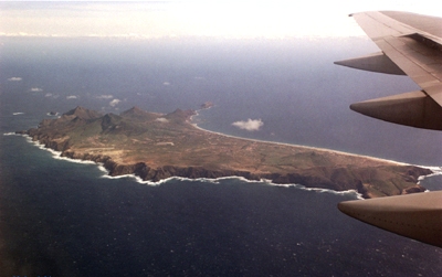Vista aérea da ilha do Porto Santo