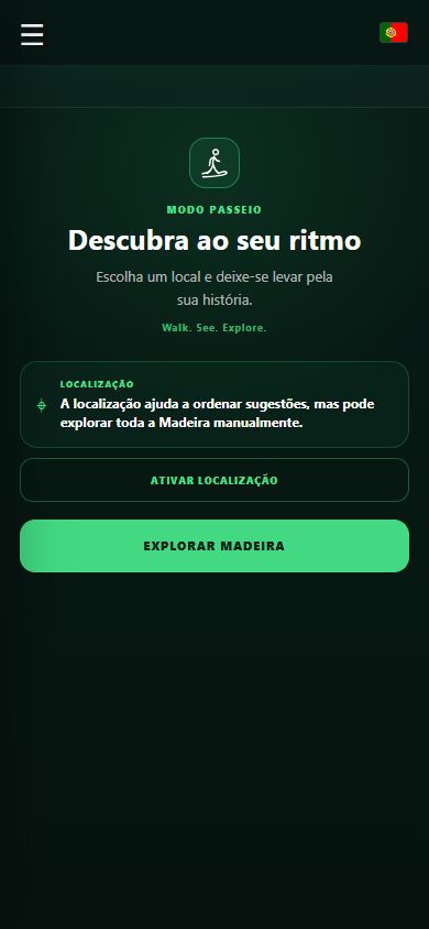 Modo Passeio real da aplicação